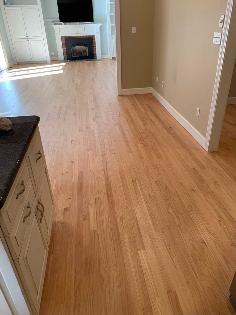 Hardwood floor in a kitchen